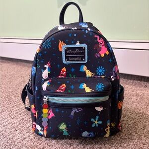 Disney Blue Backpack with Vibrant Character Patterns